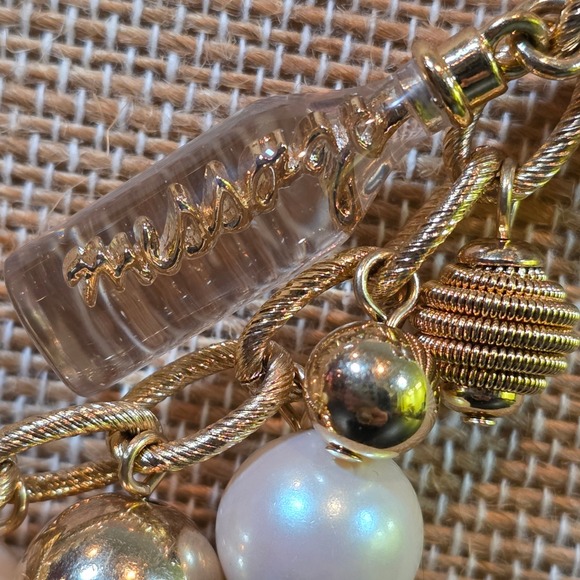 KATE SPADE‎ New York Monterey Bay 12K Gold-Plated Pearl Charm Necklace 30" - Picture 5 of 6